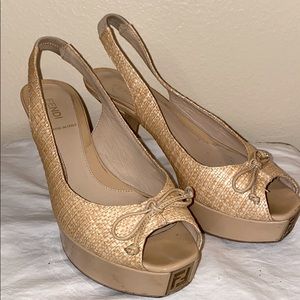 Fendi open toe heels